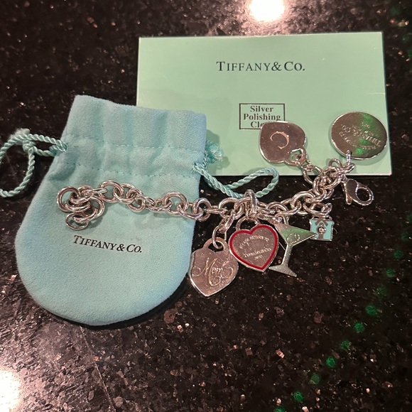 Tiffany & Co. Sterling Silver Charm Bracelet - with 6 charms - Picture 2 of 15